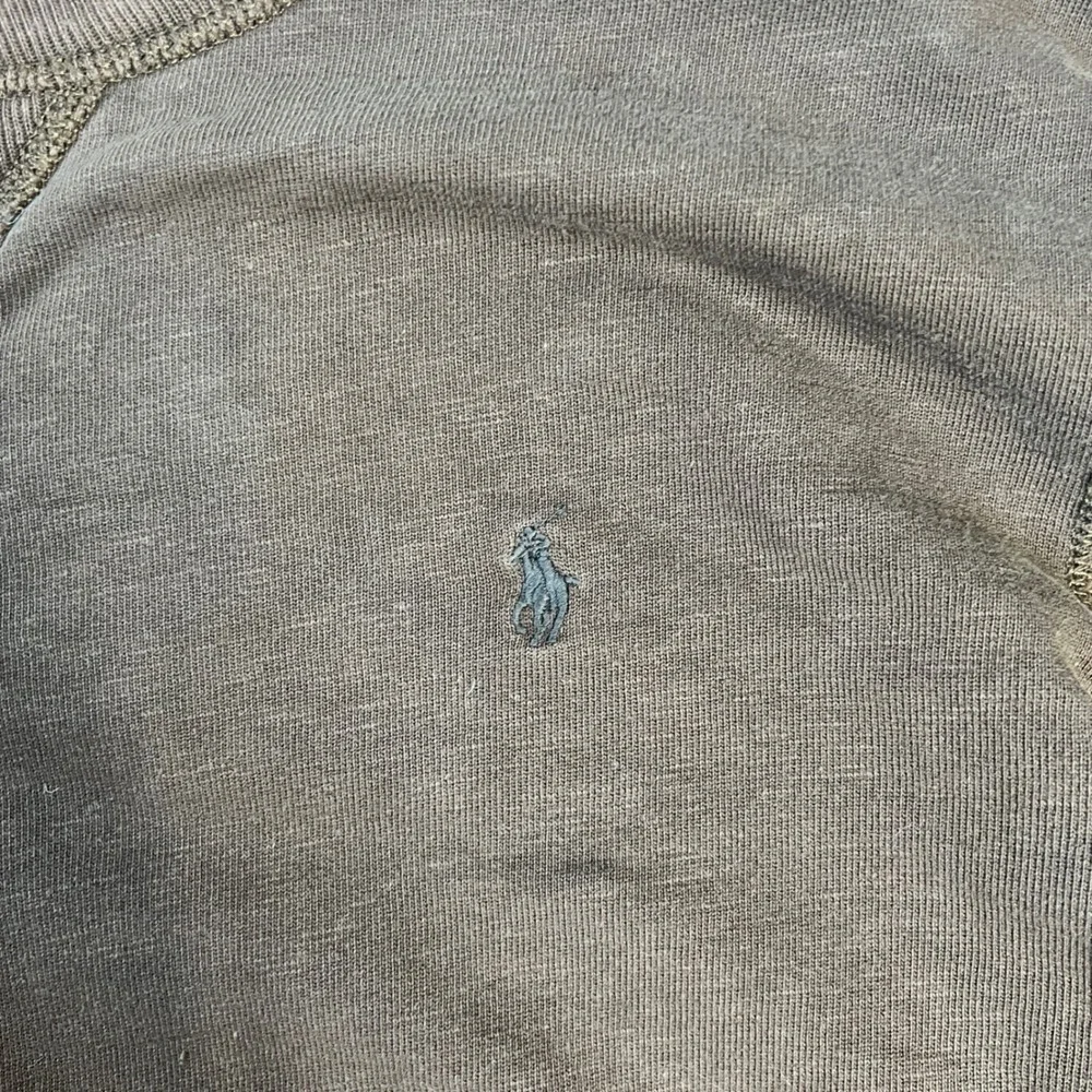 VTG Polo Ralph Lauren Sportsmans Sweatshirt Men L Brown Heritage Waffle Line 90s
